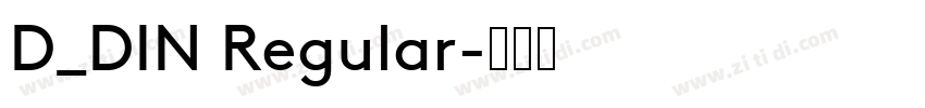D_DIN Regular字体转换